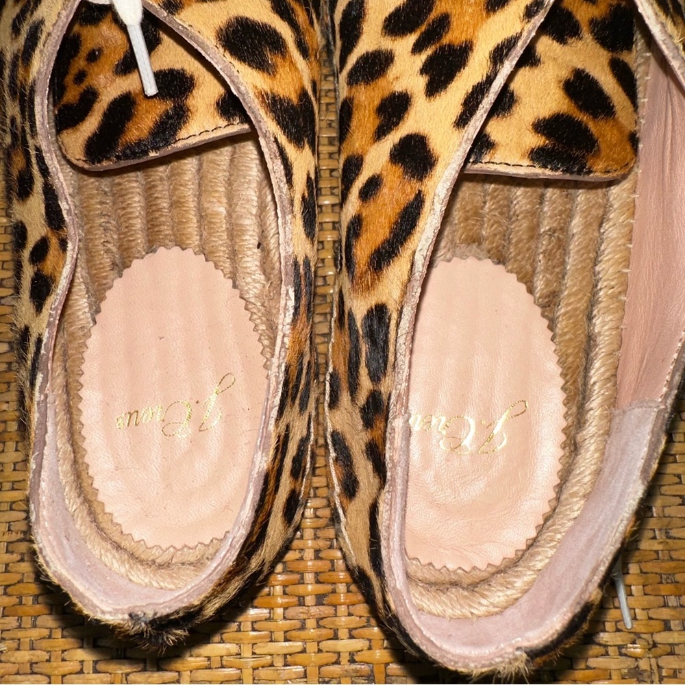 J. Crew Women’s Size 9 US Espadrille Calf Hair Sneakers Leopard Preppy Classic - Picture 12 of 15